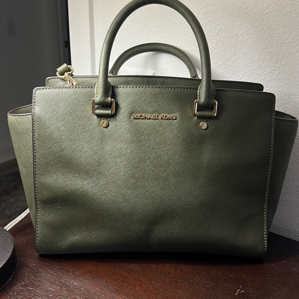 Dark Green Michael Kors Handbag